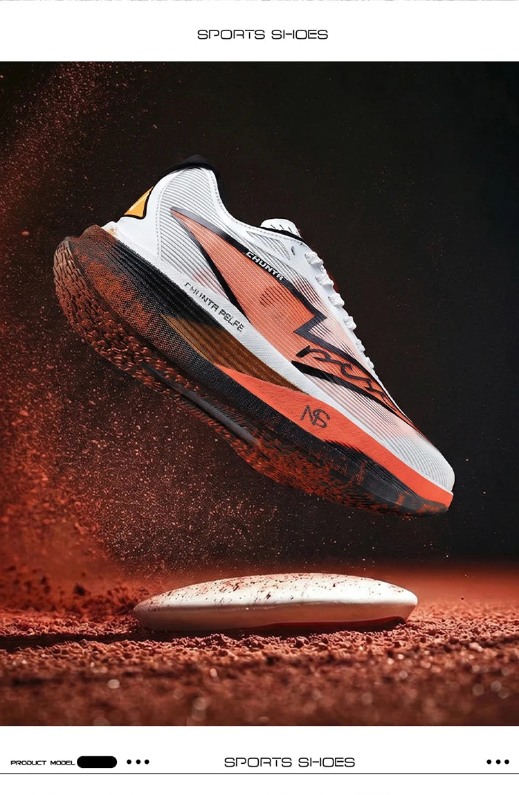 Men's and Women's Running Shoes Anti Slip and Shock-Absorbing Carbon Fiber Board Professional Marathon Chunta Sports Shoes