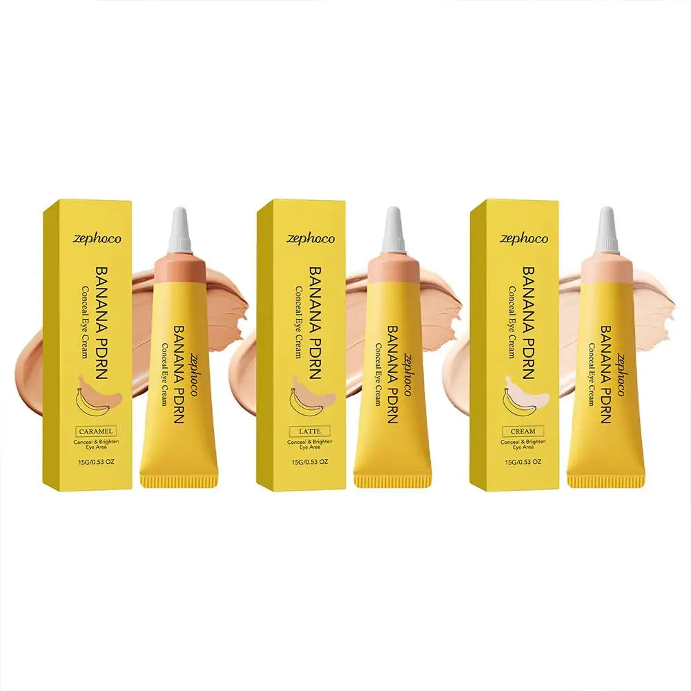 Premium Banana PDRN Eye Dark Circles Blemishes Brightener Concealer Cover Lightweight Non-sticky Under-Eye Concealer Moisturizer