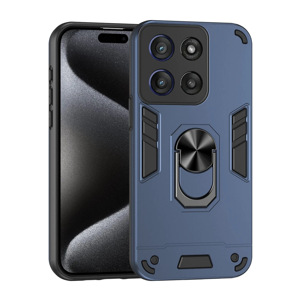 For Motorola Moto G56 5G Case Shockproof Armor Magnetic Holder Ring Case For Moto G56 G 56 MotoG56 Camera Lens Protect Cover