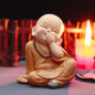 Mini Little Monk Statue Resin Monk Figurine Cute Buddha Monk Statue Decoration Home Living Room Desktop Ornament Children's Gift