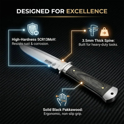 New Heavy-Duty Multi-Purpose Kitchen Knife 5Cr13 Stainless Paring Knife, Ergonomic Pakkawood Handle High-End Utility Knife Tool