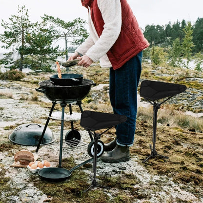 Mini Portable Telescopic Stool - One Leg Triangle Fishing Chair, Ideal for Outdoor Camping, Travel, Queuing & Beach Activities