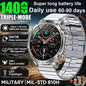 2026 Nowy Wojskowy CZOŁG Smartwatch Połączenia Bluetooth Wodoodporność 10ATM Bateria 1400mAh Monitorowanie Tętna Zegarek Sportowy Outdoor Męski