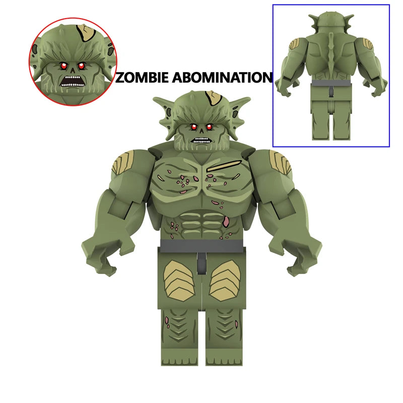 7.5CM Big Size Movable Figure Hulk Lizard Rhino Thing Colossus Hulkbusters Infinity War Model Building Blocks Toys Action Bricks