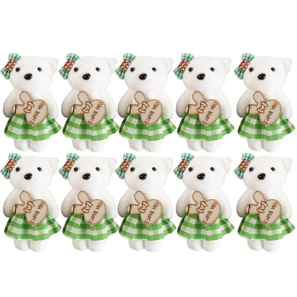 10pcs/bag Foam Bear Bear Plush Foam Toys Plush Animal Cartoon Mini Bear Flower Bouquet 10cm Plush Doll Cartoon Bouquet Doll