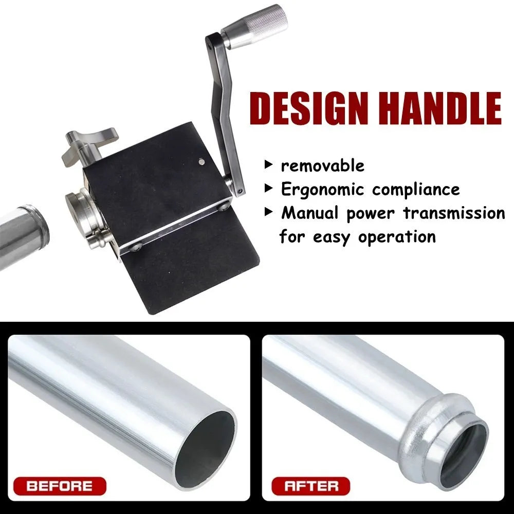 Tubing Beader Tool Manual Bead Roller Intake and Intercooler Piping Crimping Tool Fit 5/8" or Larger ID Tubes Aluminum