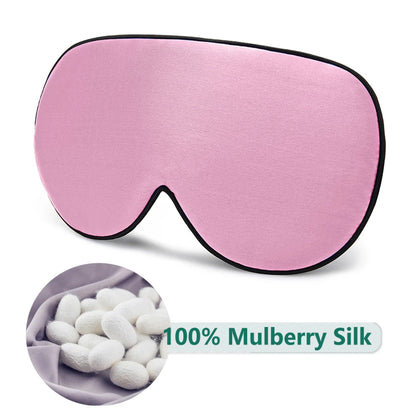 100% Natural Mulberry Silk Sleep Mask Soft Eye Patches Soft Blindfold Smooth Eye Mask Eyeshade Eye Cover Patch Bandage Comfort