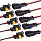 10 sztuk 2-stykowego złącza przewodów elektrycznych, wtyczki męskiej i żeńskiej 18AWG, szybkozłączek do przewodów do samochodu, ciężarówki