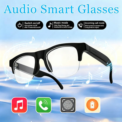 Smart Bluetooth Glasses Touch Control Hands-Free Calls Music Remote Camera Voice Assistant for Travel Sports Sunglasses 2026 New