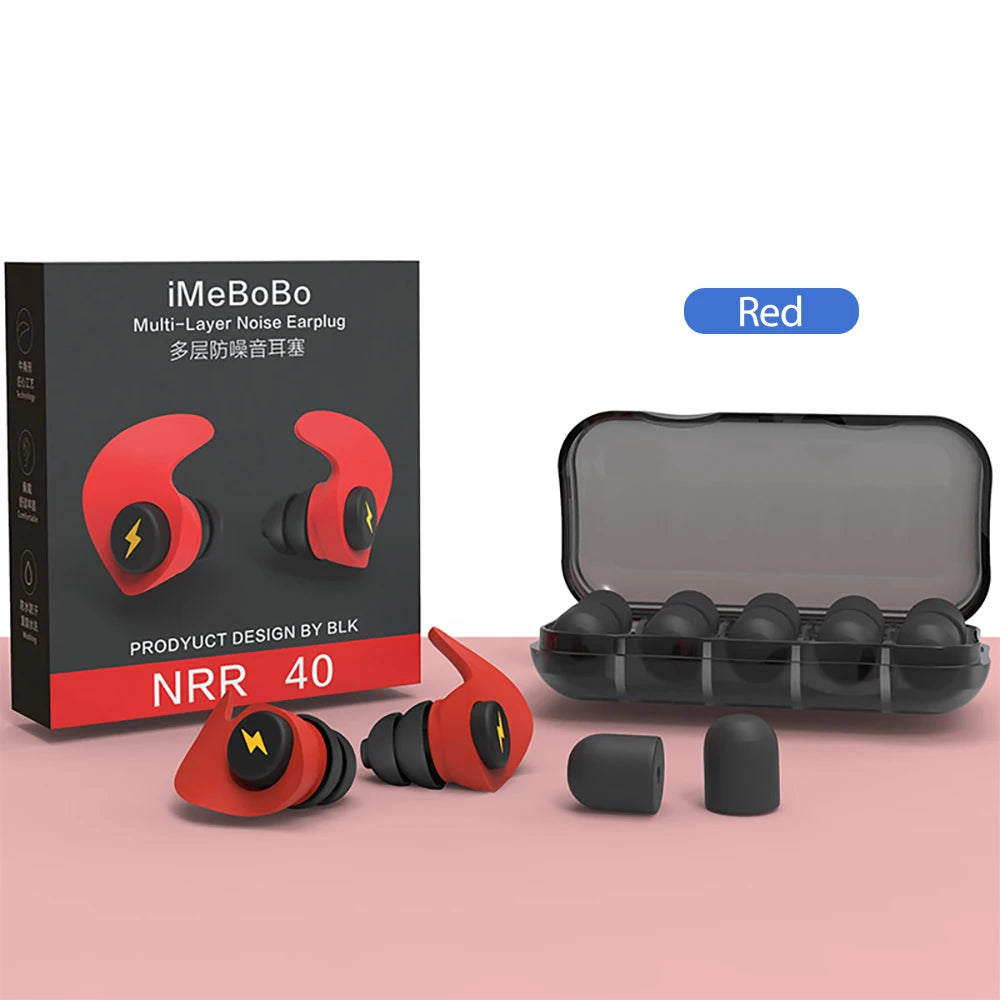Earplugs Plug Sleep Earplug Anti Bruit Foam Noise Sleeping Cover Ears Silicone For Soundproofing Reduction Ratio Soft Ear Plugs