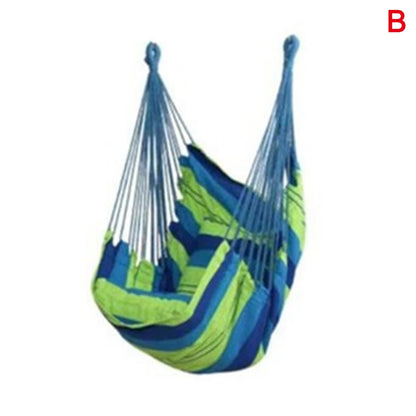 Outdoor Thicken Canvas Hammock Home Garden Leisure 1 Person Swing Chair Camping Hunt Rest Stripe Hanging Bed Chair