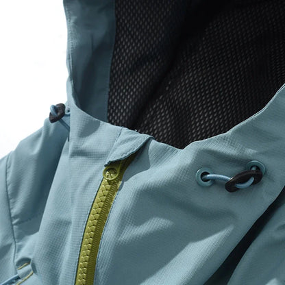 Men's Outdoor Jacket Waterproof Windbreaker Sports Climbing Trekking Multiple Pockets Skiing Softshell Zipper Hooded Jackets