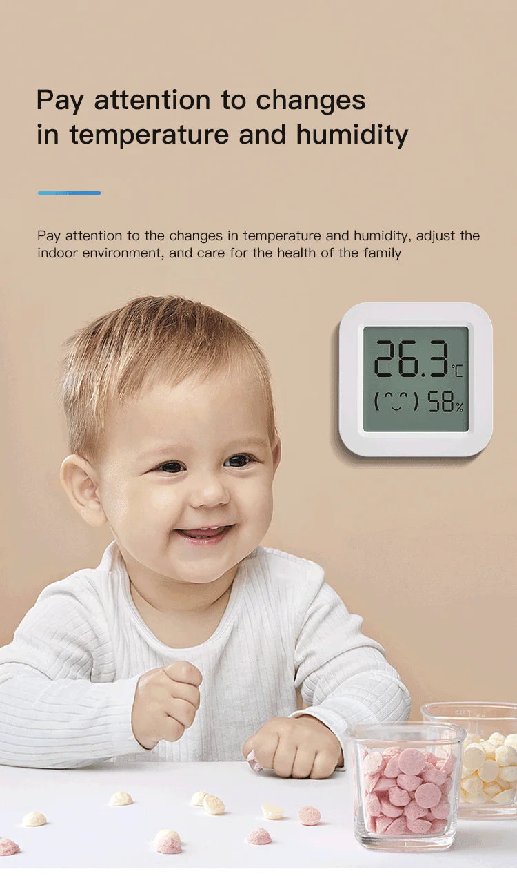 Tuya Zigbee Temperature Humidity Sensor Fridge Sensor Mini LCD Digital Display Bluetooth-Compatible Thermometer Hygrometer