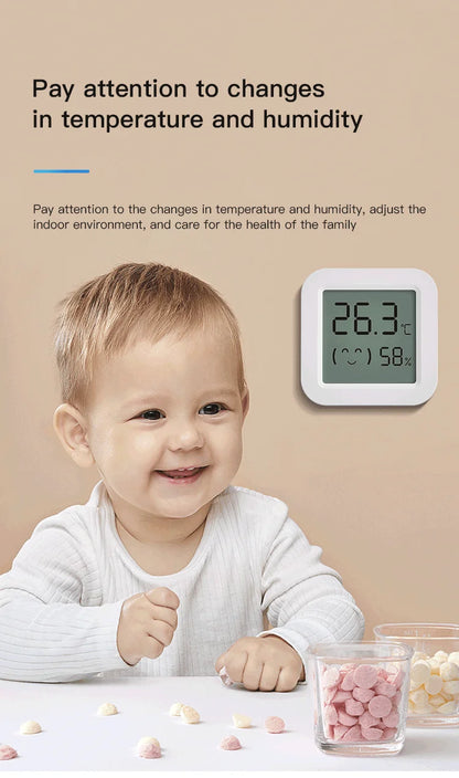 Tuya Zigbee Temperature Humidity Sensor Fridge Sensor Mini LCD Digital Display Bluetooth-Compatible Thermometer Hygrometer