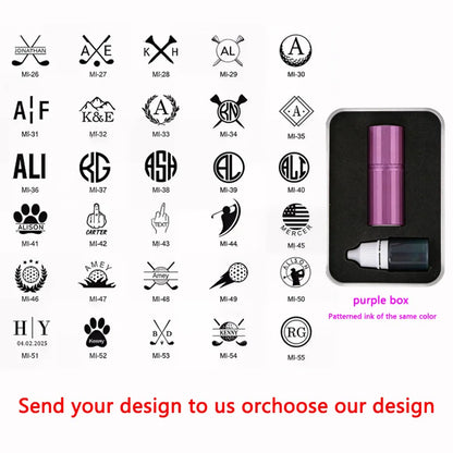 Personalized Golf Ball Stamp Custom Golf Ball Marker Stamp with Name,Initials,Logo or Year Self Inking,Waterproof,Refillable Ink