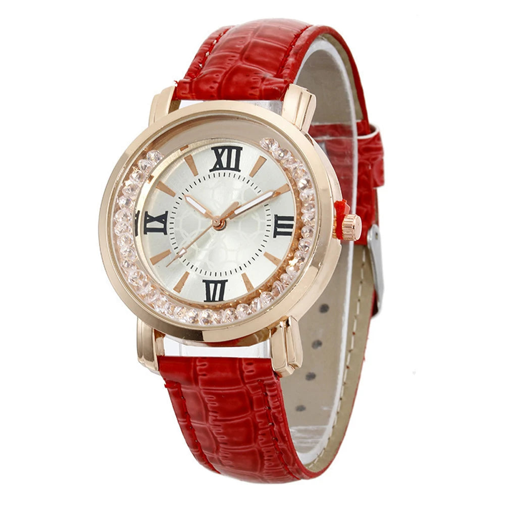 2025 Luxury Women Watch Fashion Leisure Set  Elegant Fashion Ladies Leather Quartz Wristwatch