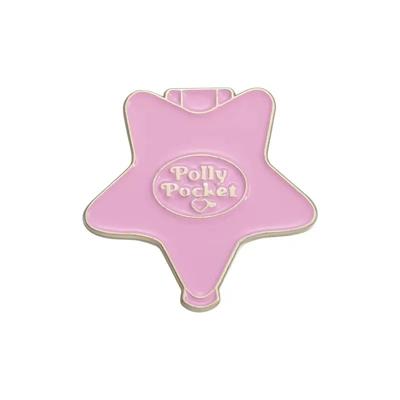 Polly Pocket Pendant Keychain Vintage Micro Playset Collectible Toy For Women Backpack Jacket Hat Fashion Accessory