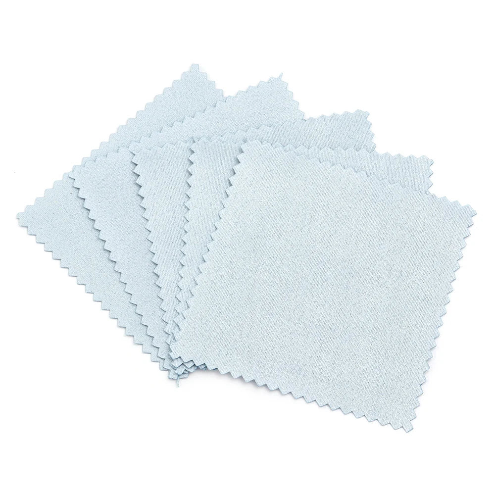 20/50pcs Polish Polishing Cloth Silver Color Cleaning Polishing Cloth Soft Clean Wipe Wiping Cloth For Silver Gold Jewelry Tool