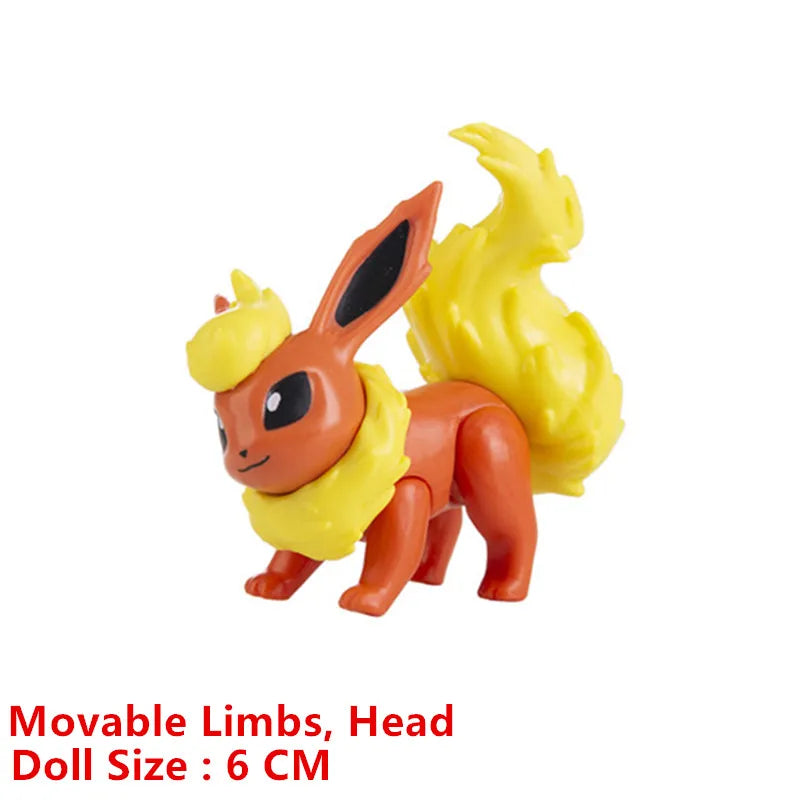 Pokemon Anime Action Figure Set - Pikachu Sun Elf Eevee Gengar Monsters Cartoon Model Toys Gift for Bulk Purchase