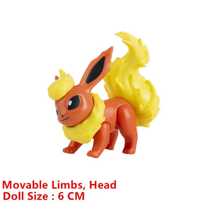 Pokemon Anime Action Figure Set - Pikachu Sun Elf Eevee Gengar Monsters Cartoon Model Toys Gift for Bulk Purchase