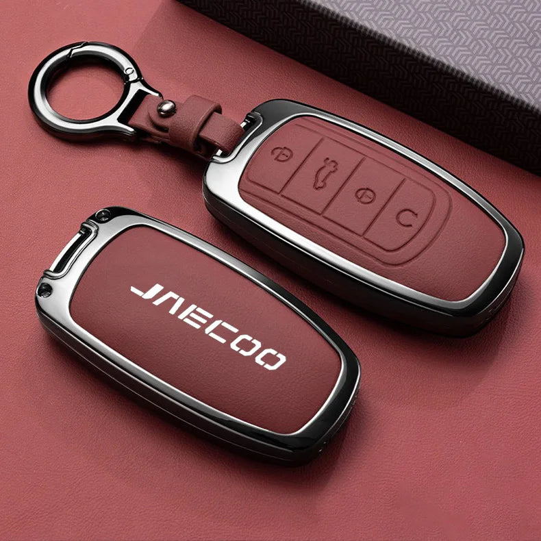 Car Key Case for Chery Jaecoo J7 7 PHEV J5 5 EV 2025 J8 8 2026 Keychain Remote Cover Shell Housing Ring Holder Fob Accessories