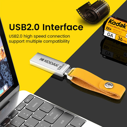 KODAK USB 2.0 Pen Drive 32GB 64GB 128GB K122 Metal USB Flash Drive Memory Pendrive