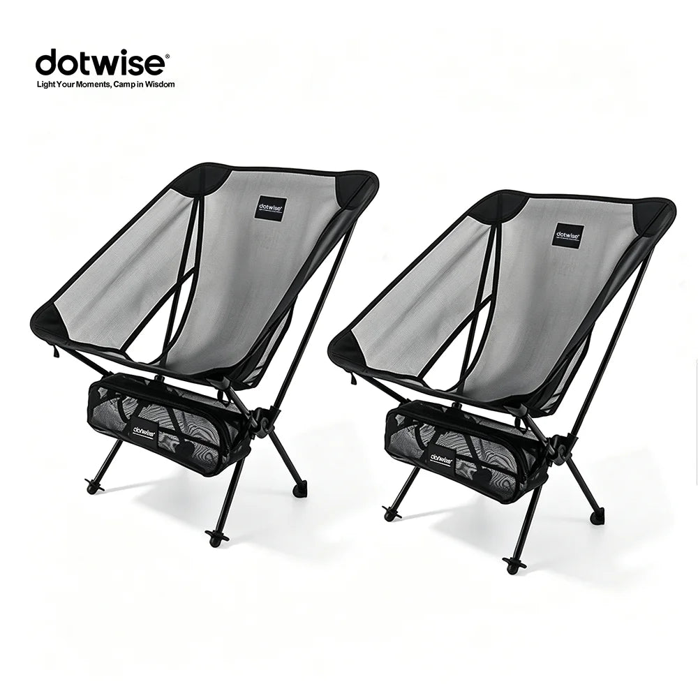 DOTWISE Portable Outdoor Camping Chair Breathable Moon Chair Fishing Chair  Aluminum Alloy MeshAnti-Sinking Lightweight Chair