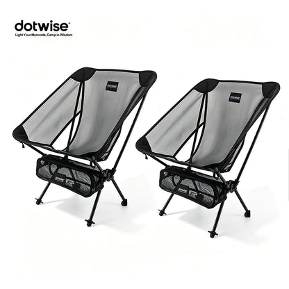 DOTWISE Portable Outdoor Camping Chair Breathable Moon Chair Fishing Chair  Aluminum Alloy MeshAnti-Sinking Lightweight Chair