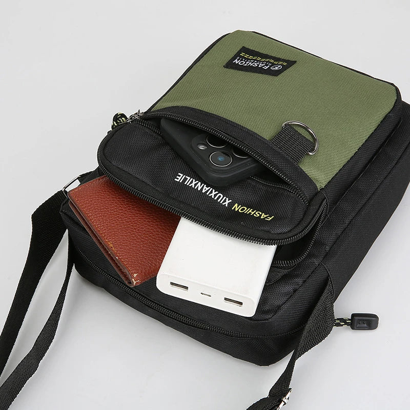 Men's Crossbody Bag Large Capacity MultiPocket Waterproof Oxford Casual Business Shoulder Sling Messenger for TravelDailyCommute