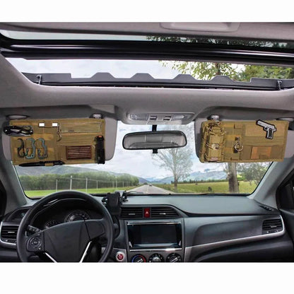 Multifunctional Sun Visor Storage Bag Tactical Car Organizer Pouch for Pickup Trucks SUVs Tool Holder Travel & Outdoor Use