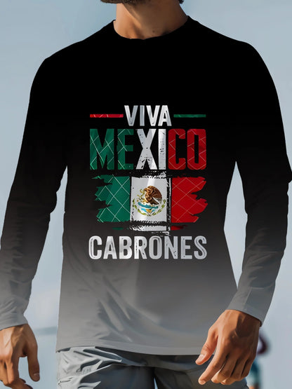 Fashion Mexican Flag T-Shirts Mexico 3D Print Men Woman Long Sleeve T Shirt Streetwear Oversized Harajuku Kids Tees Top Clothing