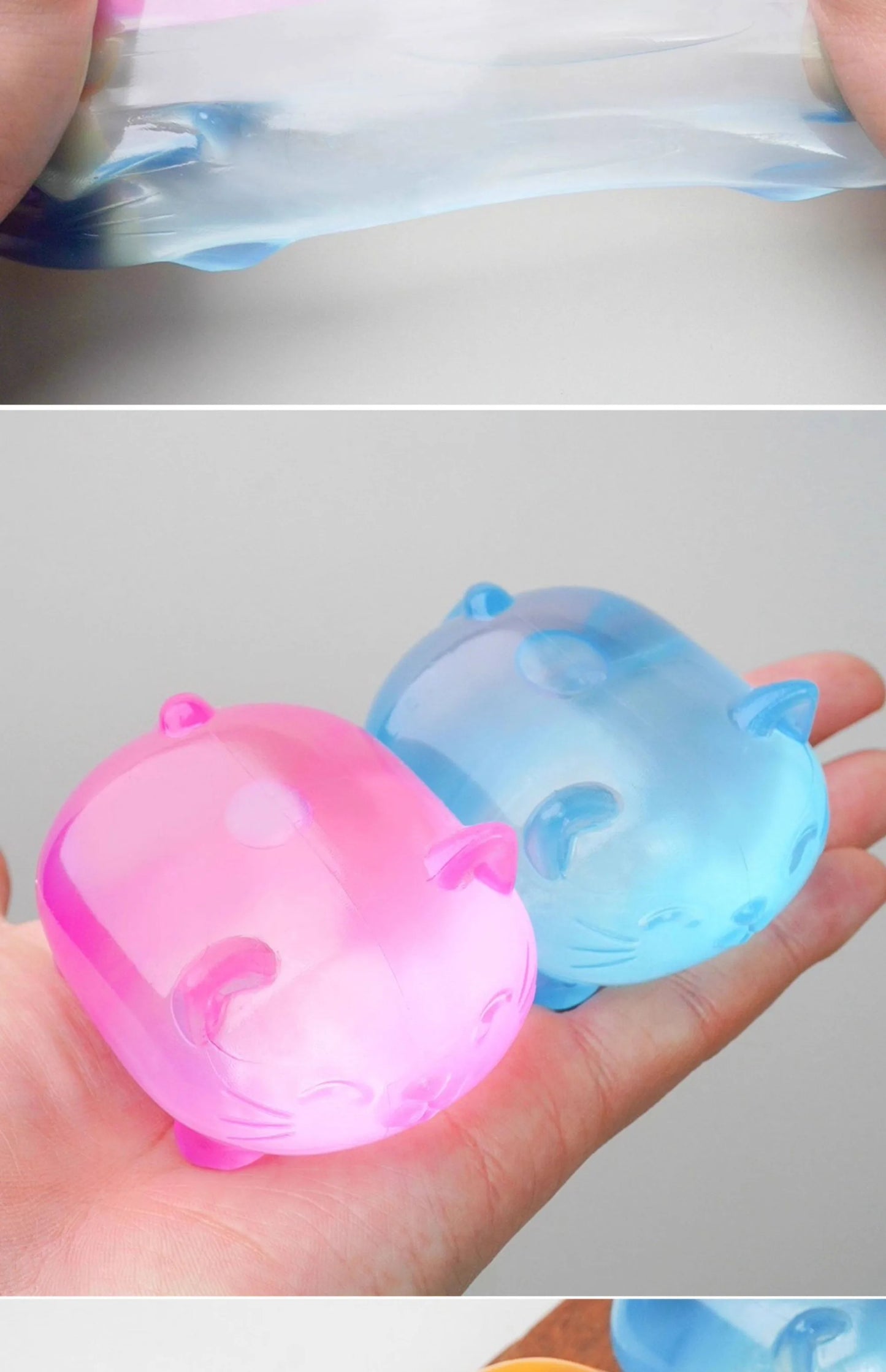 1Pc Mini Cute Cat Maltose Decompression Toy Non Stick Odorless Non-toxic Fun Toy Pressure Relief Tool For Adults and Students