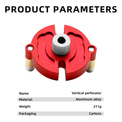3-10mm Wood Dowel Jig Kit Fast-splicing Vertical Hole Jig Drill Guide Locator Aluminum Alloy Self-Centering Punching Hole Tools
