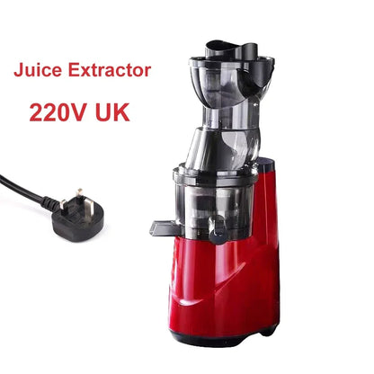 220V Juice Extractor Home Slag Separation Ginger Fruit Vegetable Juice Extractor Multifunctional Fruit Slow Juicer Automatic