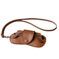 PU Leather Sunglasses Storage Bag with Lanyard Solid Color Sunglasses Pouch Portable Durable SunGlasses Holder