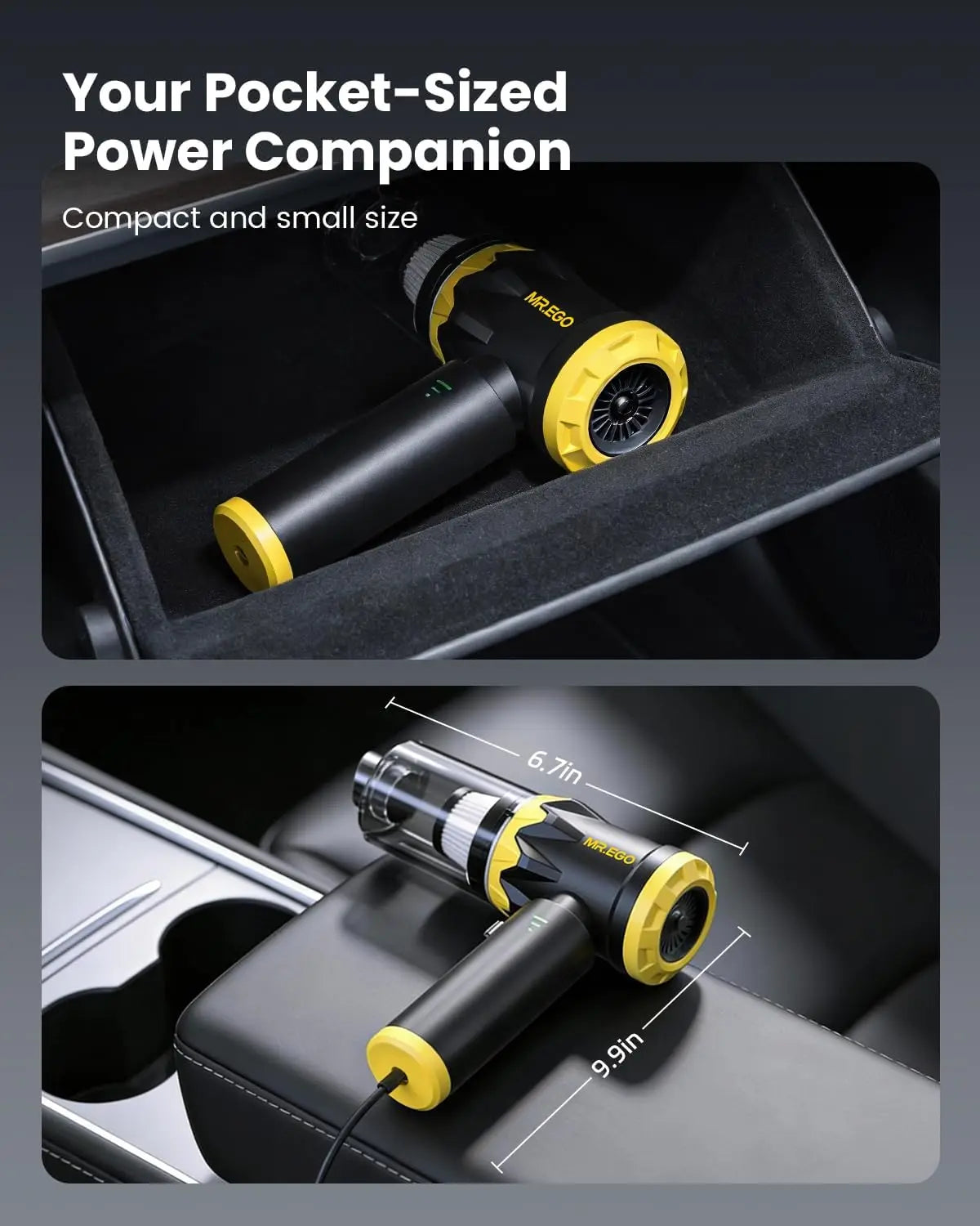 Handheld Car Vacuum Portable Cordless 20000Pa High Power Suction Mini Vacuum Cleaner 4-in-1 Portable Vacuum for Car Home Office