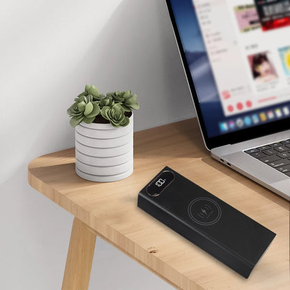 20*18650 Detachable Power Bank Case 22.5W PD QC3.0 Quick Wireless Charging DIY Shell With LED Lighting 18650 Battery Storage Box