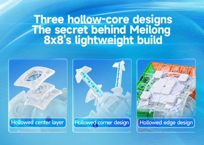 MOYU Speedcube Meilong Magic Cube Stickerless 4x4 5x5 6x6 7x7 8x8  Speed Puzzle Cubes Toys Gift