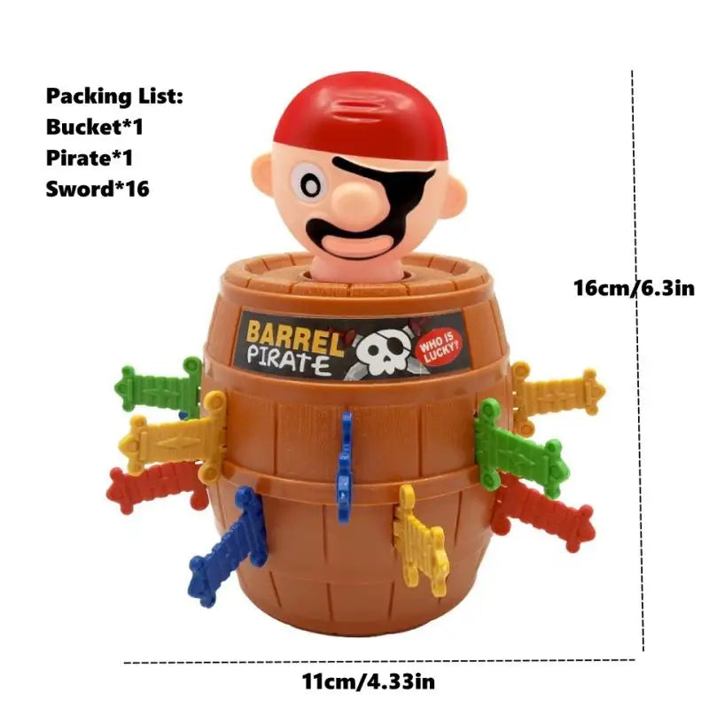 Fun Pirate Barrel Toy Sword Jump Pirate Game Board Children Halloween Toy Parent-child Interactive Toy Boy
