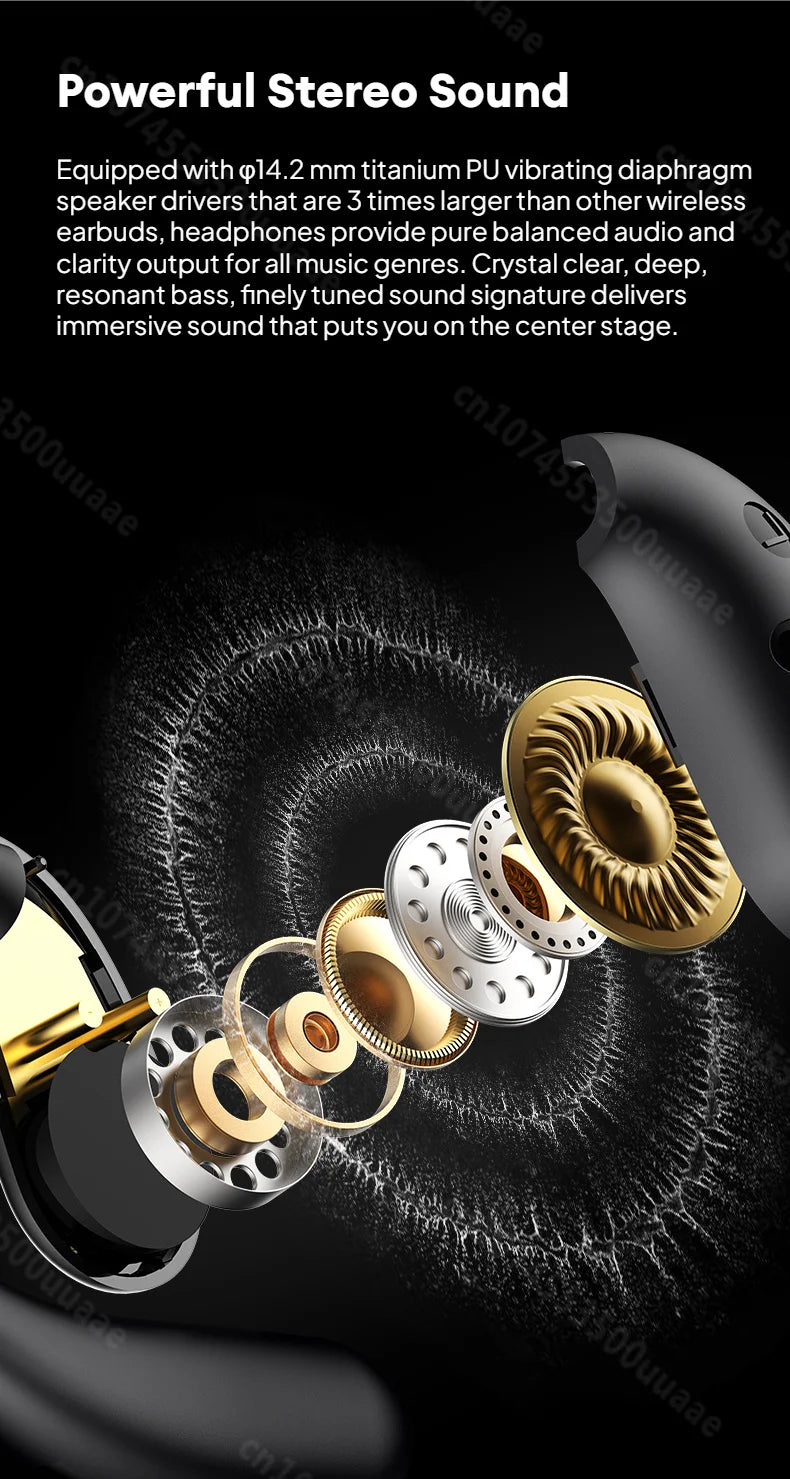 Słuchawki Monster Open Ear AC360 Air Conduction Bluetooth 5.4 Ture Wireless Earphones Stereo 360° OWS Bezprzewodowy Zestaw Słuchawkowy Sportowy