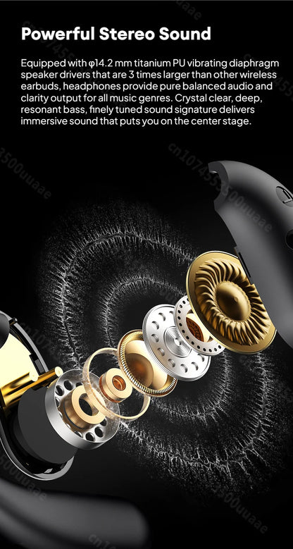 Słuchawki Monster Open Ear AC360 Air Conduction Bluetooth 5.4 Ture Wireless Earphones Stereo 360° OWS Bezprzewodowy Zestaw Słuchawkowy Sportowy