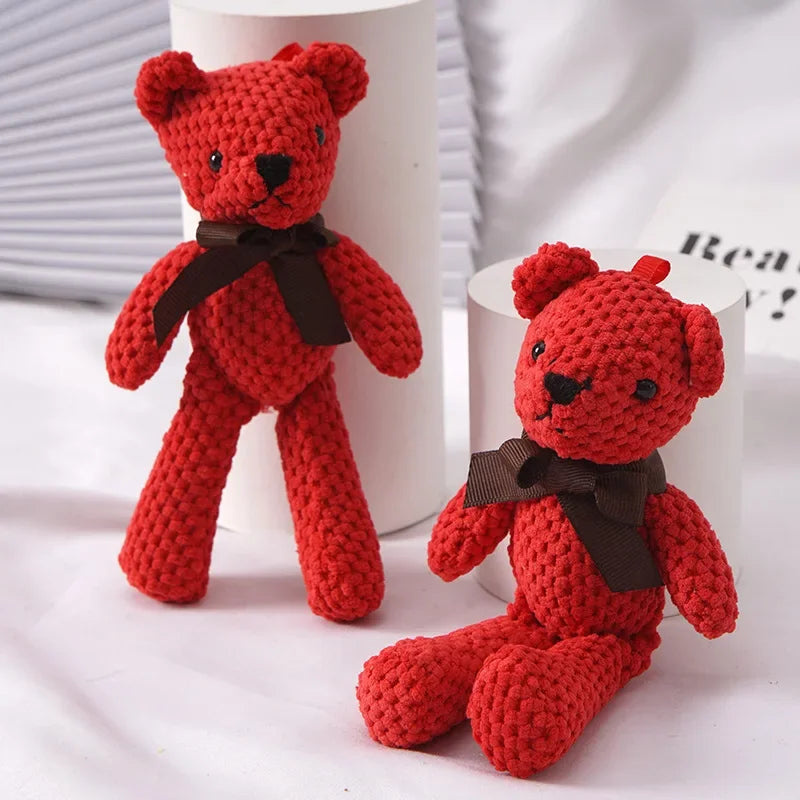 16cm Soft Stuffed Pineapple Bear Plush Toys Mini Teddy Bear Dolls Toy Small Gift for Party Wedding Keychain Bag Pendant Toy Gift