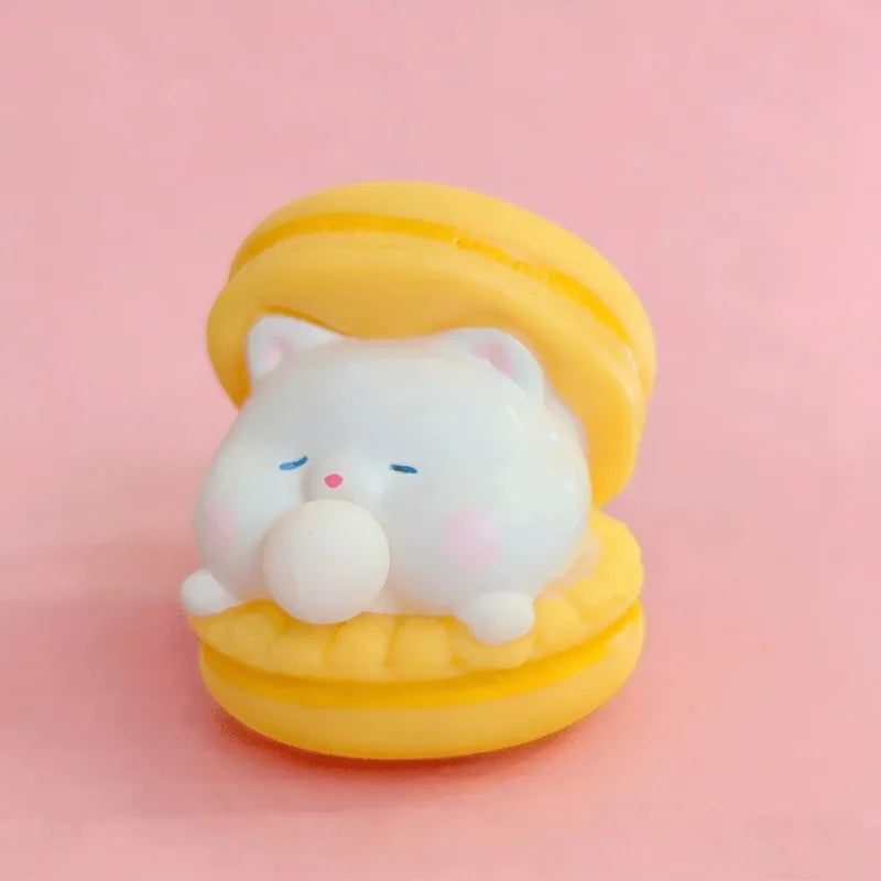 Animal Spit Bubble Burger Squishy Cute Cartoon Anti-stress Relief Squishy Fidget Sensory Toy Funny Vent Squeeze Toy &Desk Decor