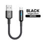 25cm Short Cable USB Type C Cable USB A To Micro USB 3A Fast Charging Cable For iPhone Xiaomi Huawei Mobile Phone Data Charger