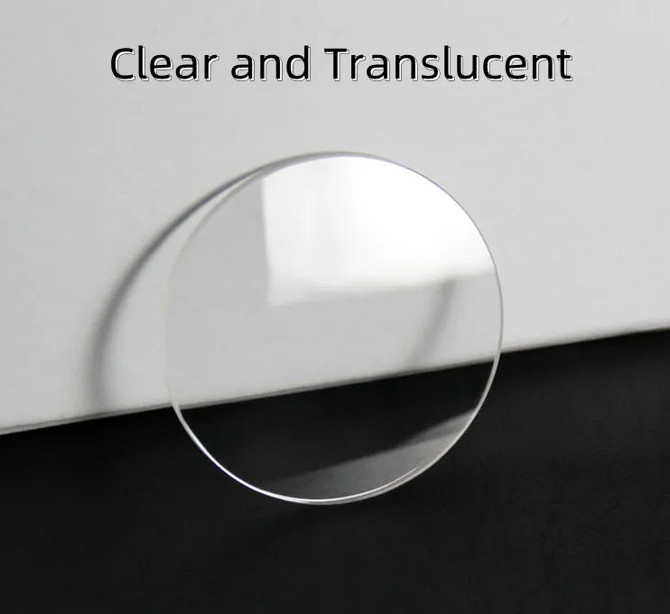 1.5mm Thickness Both Sides Flat Sapphire Watch Crystal Transparent Round Glass 20mm-29.5mm Diameter YZC2352