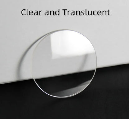 1.5mm Thickness Both Sides Flat Sapphire Watch Crystal Transparent Round Glass 20mm-29.5mm Diameter YZC2352