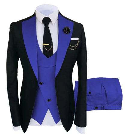 high-quality wedding art ，dress suit for men，3 pieces Blazer Vest And Pants set，performance, Emcee，Groomsmen