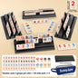 112pcs Cards, Deluxe Portable Travel Game Set - Classic Block Cards, Mini Mahjong, Fun Tabletop Game, Suitable for 2-4 Players
