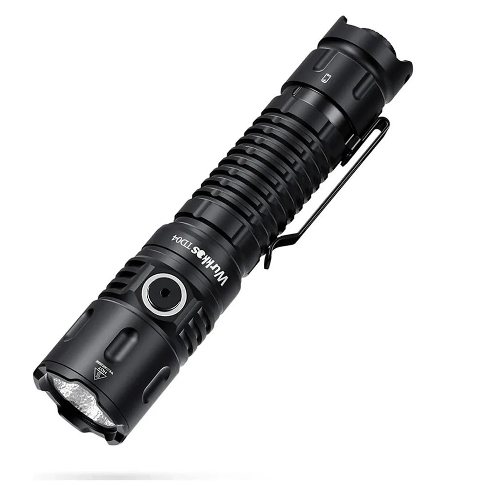 Wurkkos TD04 21700 EDC Self Defense Tactical Flashlight  Powerful 3000LM Rechargeable Torch XHP50D HI LED Lamp IP68 Dual Switch