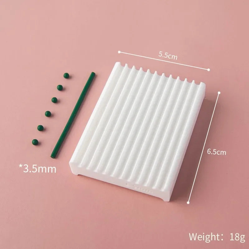 2-in-1 Rubbing Strip Soft Ball Mold Pottery Hand Rolling Shaping Maker for Clay Bead DIY Jewelry Earring Handmade Craft Supplies